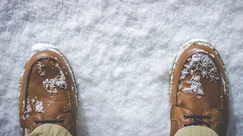 Feet on snow