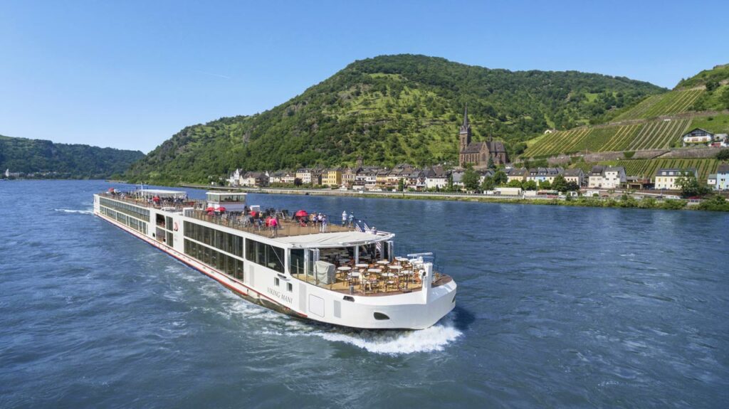 Viking Mani river cruise ship on the Rhine River.