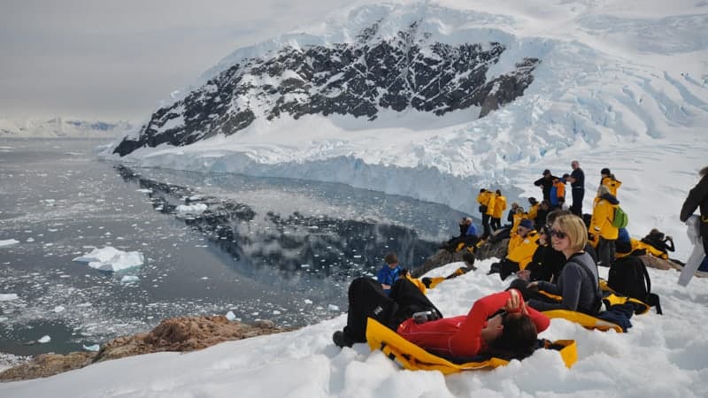 People on ice in Antarctica - Best Antarctica Cruises