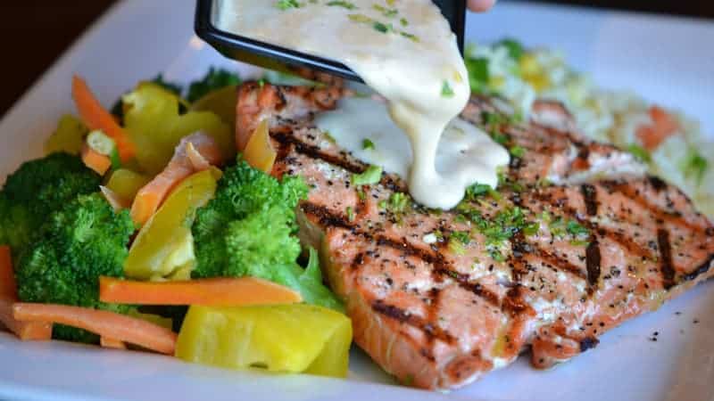 Salmon dish - Eating on a Cruise Ship