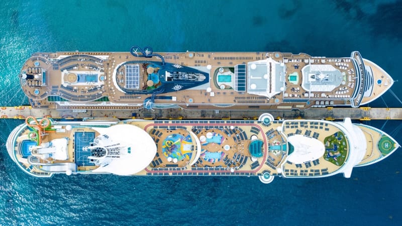 Two large cruise ships side by side - Top 10 Things to Do on a Cruise