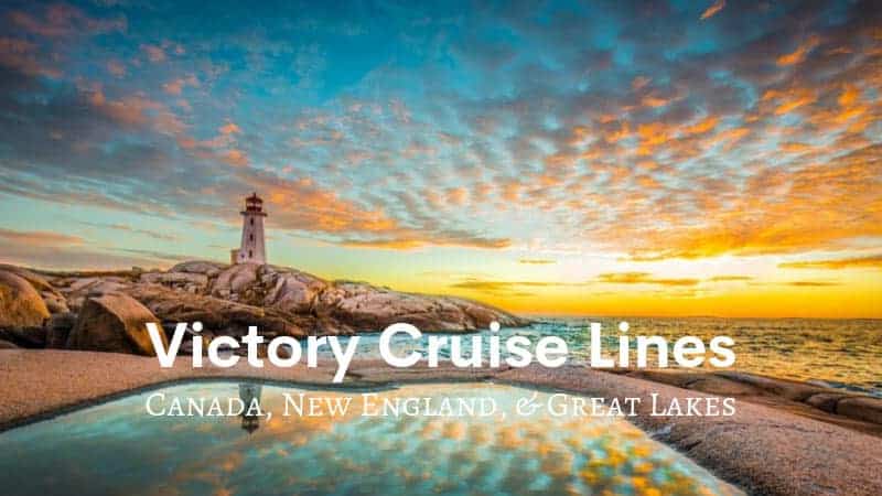 Victory Cruise Lines – Canada, New England, & Great Lakes light house during a sunset.