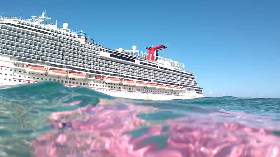 Cruise ship in the Turks and Caicos Islands