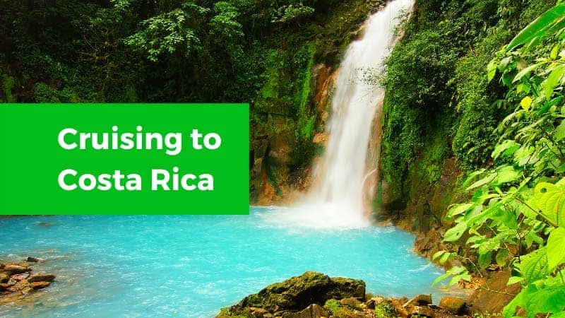 waterfall in rain forest in Costa Rica.