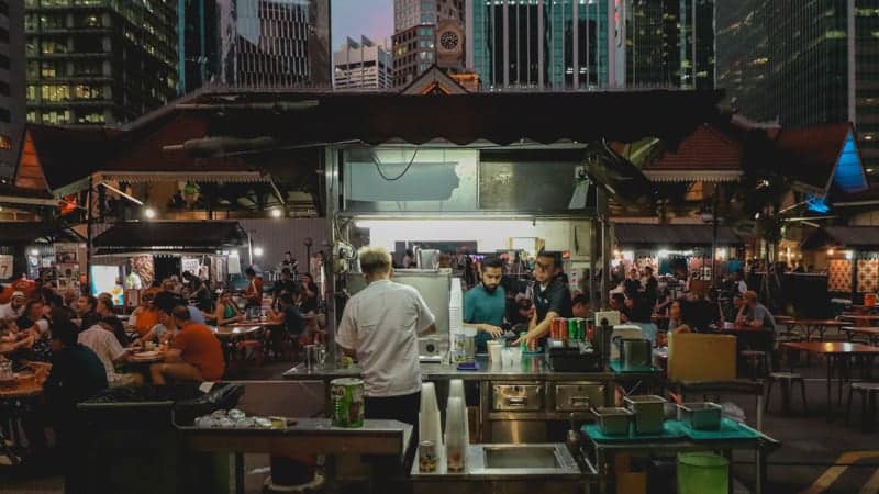 Street food market in Singapore