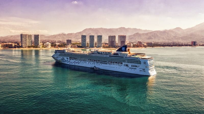 Cruise ship in Puerto Vallarta, Mexico, Mexican Riviera cruises from Los Angeles