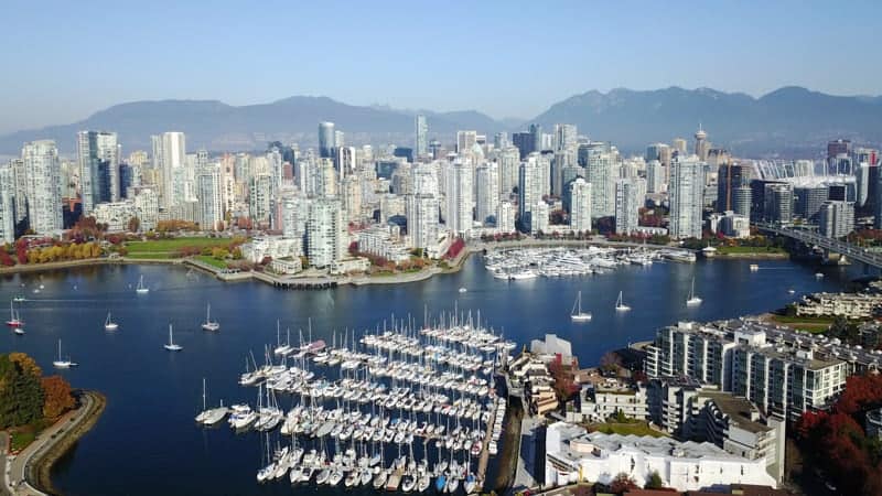 Skyline of Vancouver, British Columbia, Canada