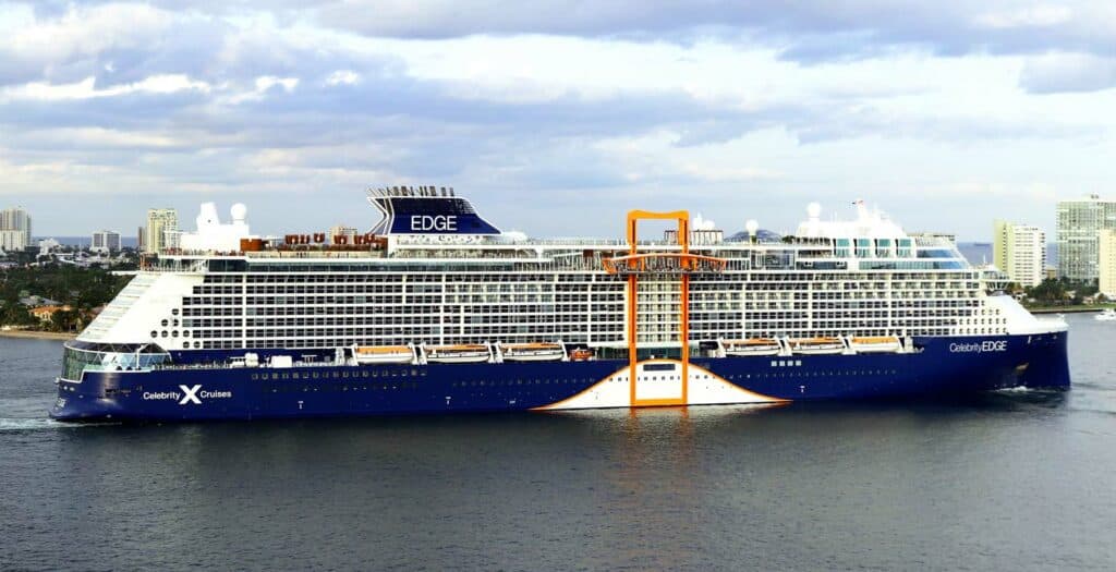 Cruise ship in the ocean in Florida.