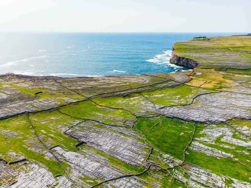 Massive and endless cliffs overlooking the ocean.