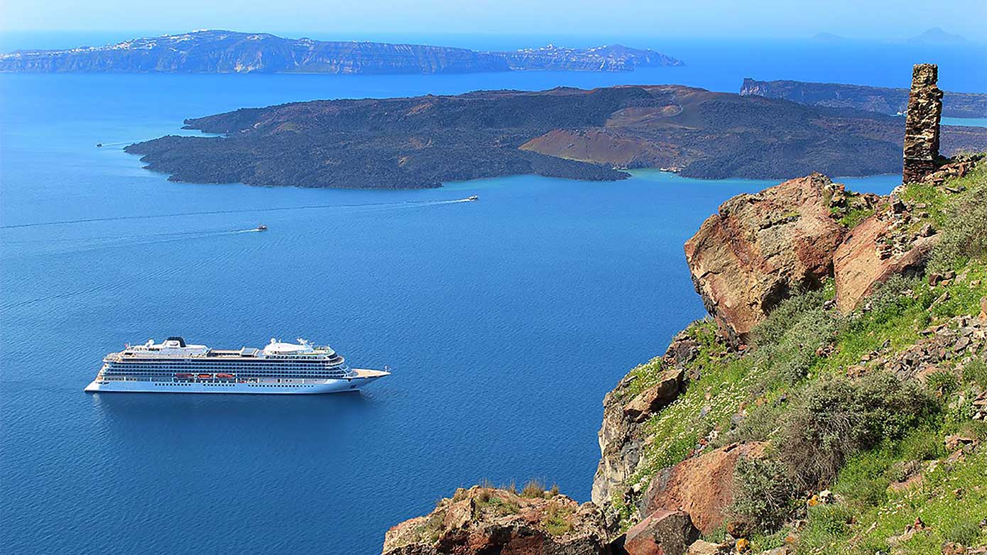 Viking Ocean Ship in the Mediterranean.