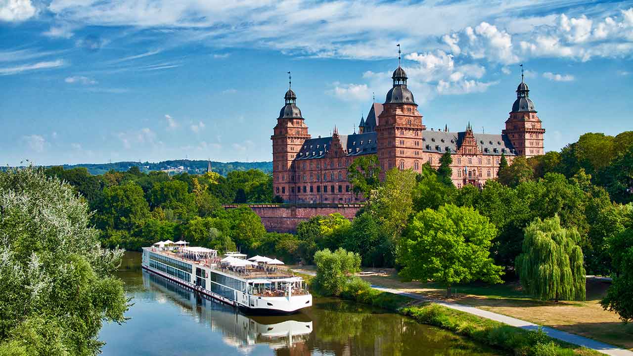 Viking River Cruises: 25th Anniversary Sale – Limited-time $25 Deposit, Up to FREE Airfare, and Special Fares on Select Voyages Aschaffenburg, Germany as seen from a Viking River Cruise.