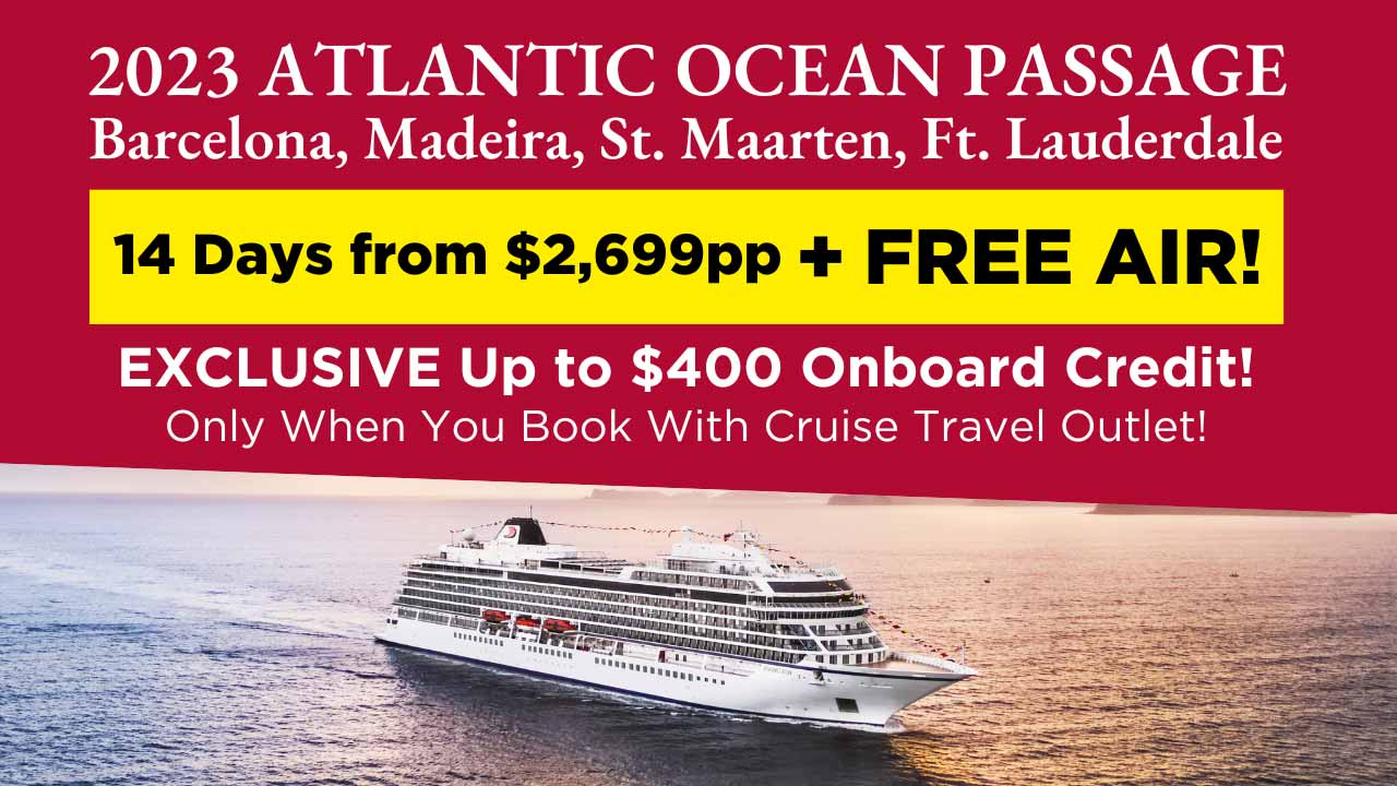 14-Day Ocean Voyage $2,699pp Including Air! Call 1-866-867-6538