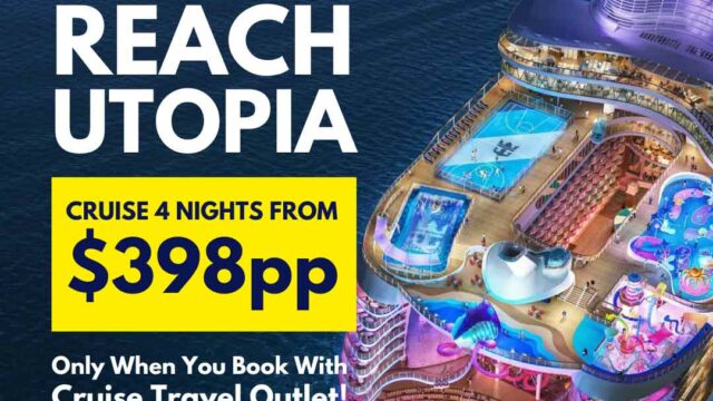 Royal Caribbean: 4 Night Utopia of the Seas Cruise from $398pp
