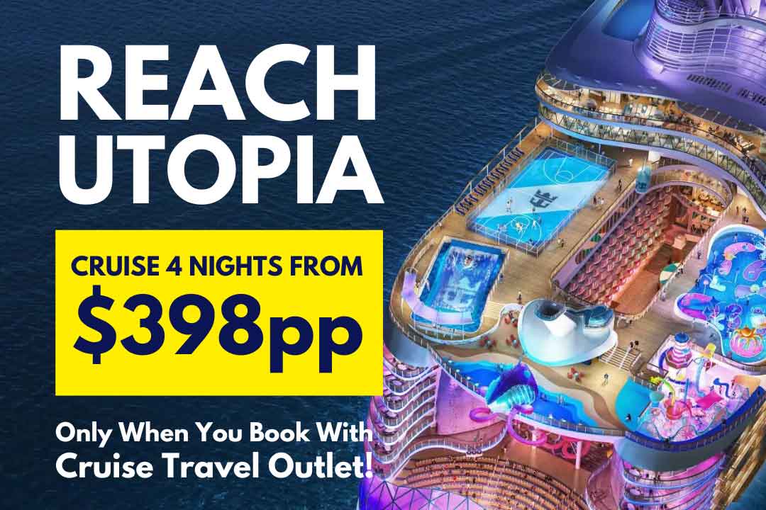 Royal Caribbean: 4 Night Utopia of the Seas Cruise from $398pp 4 night cruise deal on Utopia of the Seas.