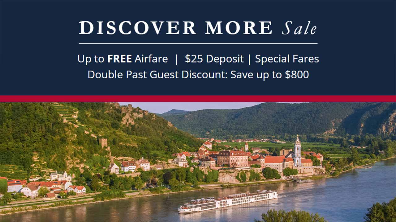 Viking River Cruises Discover more sale.