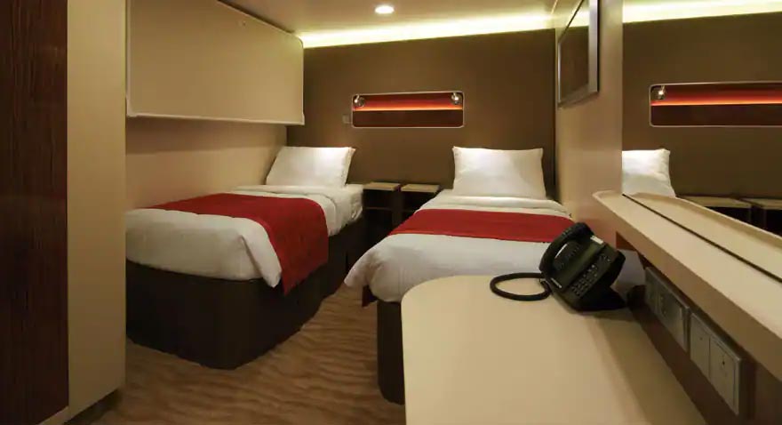 Norwegian getaway inside cabin.