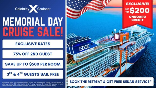 Celebrity Cruises Memorial Day Sale