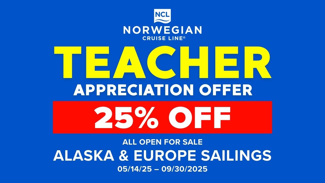 Norwegian: Teacher Appreciation Offer Norwegian teacher appreciation offer discount.