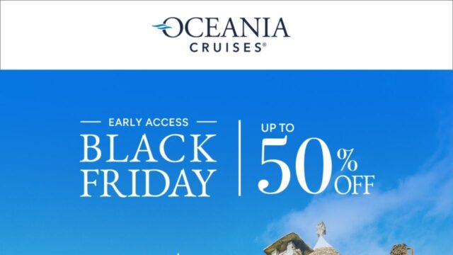 Oceania Cruises Black Friday Sale